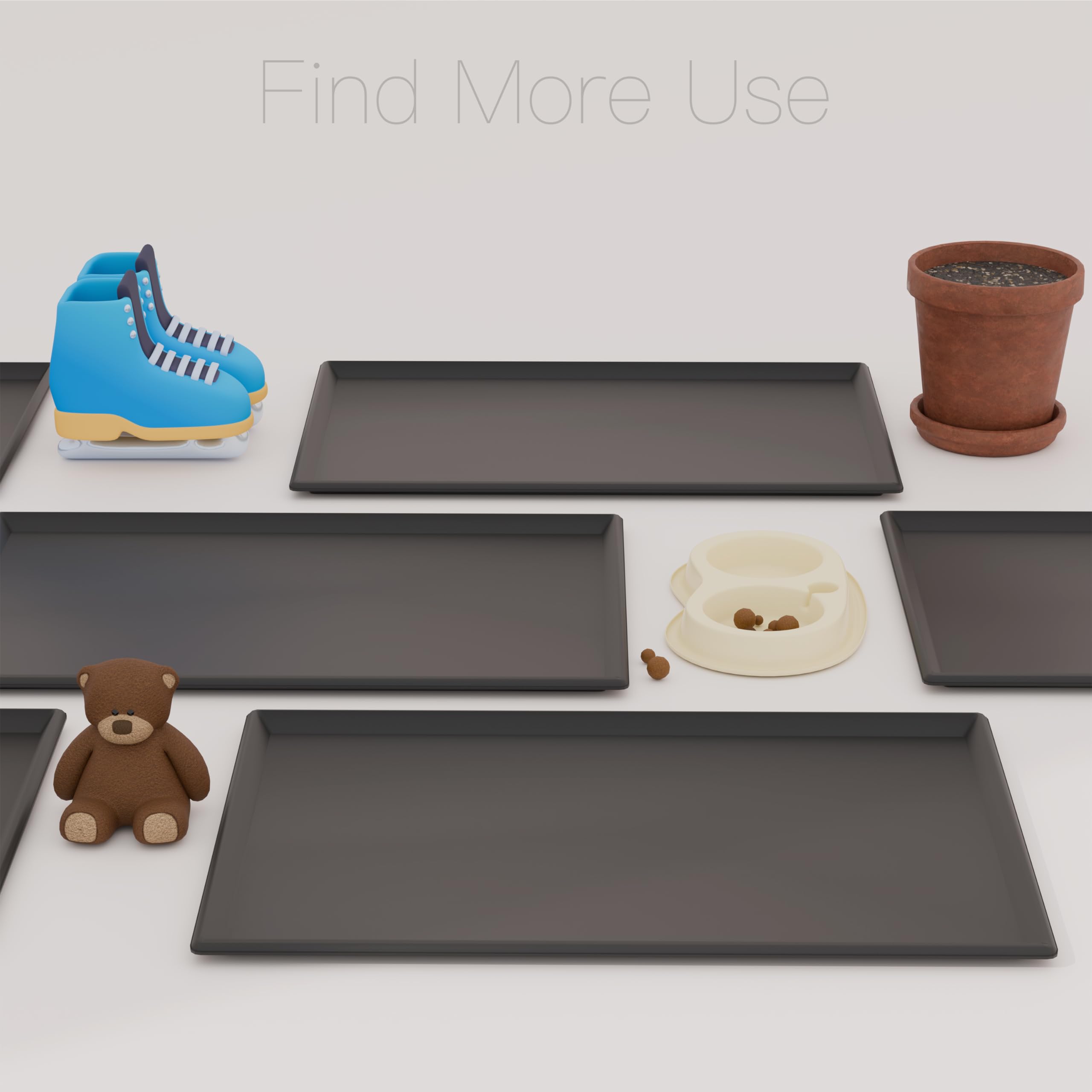 MOFBEAWK potty-training crate tray helps designate bathroom spots for pets.