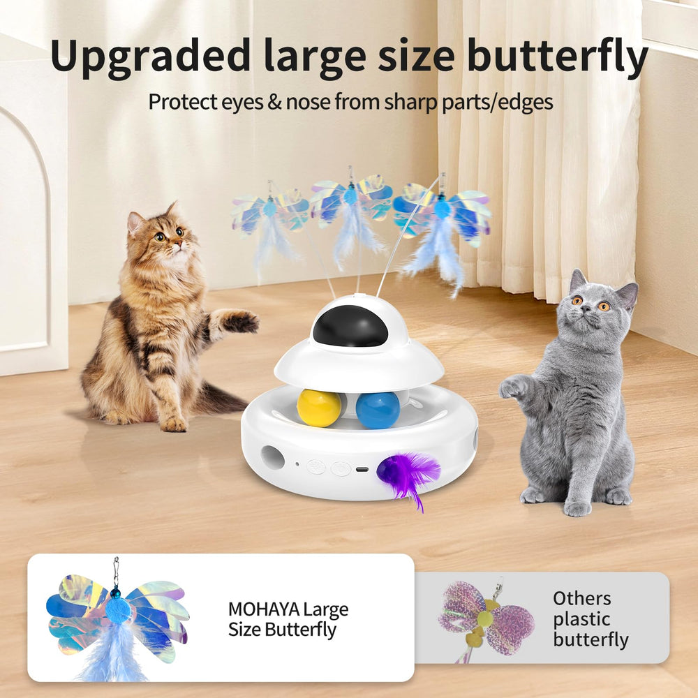 MOHAYA 4in1 self-play mode keeps cat entertained alone
