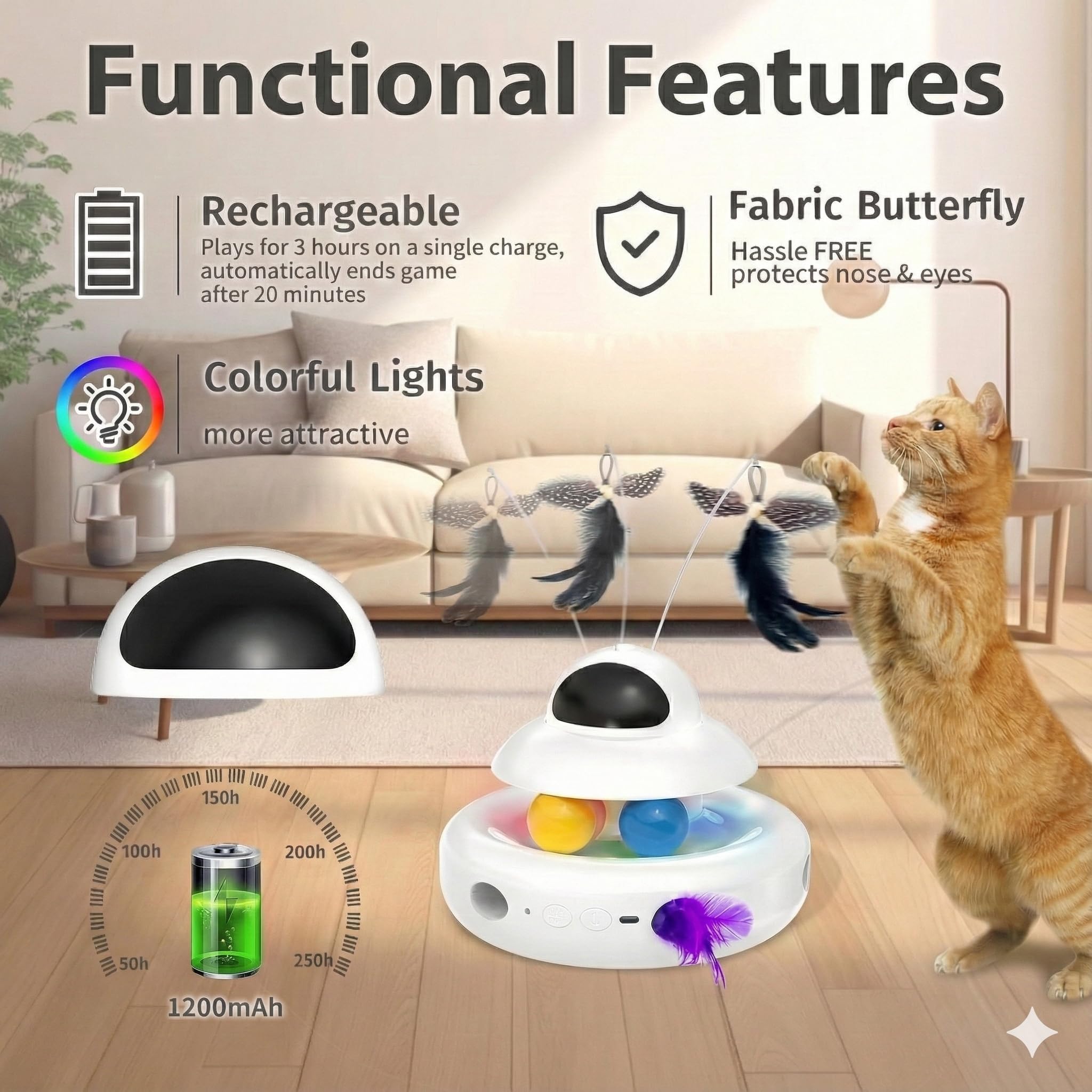 MOHAYA USB charging for cord-free toy play with long-lasting power