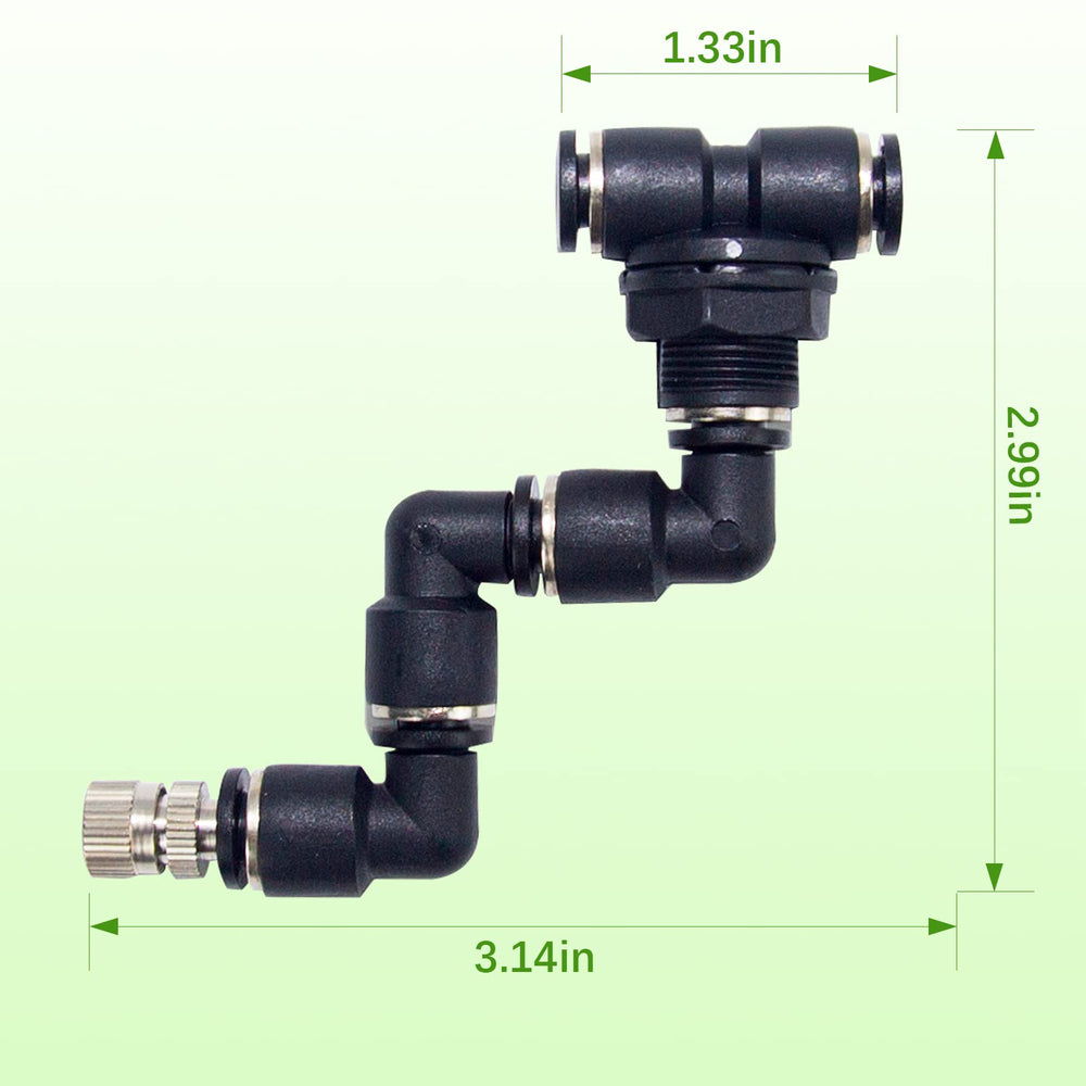 Moistenland 16ft black tubing provides flexible misting layout and routing