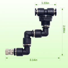 Moistenland 16ft black tubing provides flexible misting layout and routing