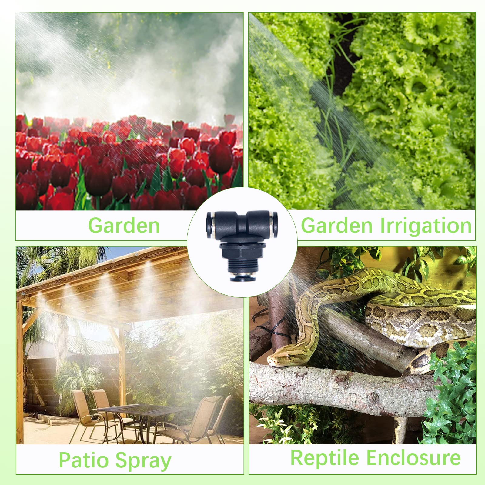 Moistenland adjustable spray nozzle covers large or tight terrarium spaces