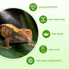 Moistenland atomizing nozzle delivers fine mist for reptile rainforest setup