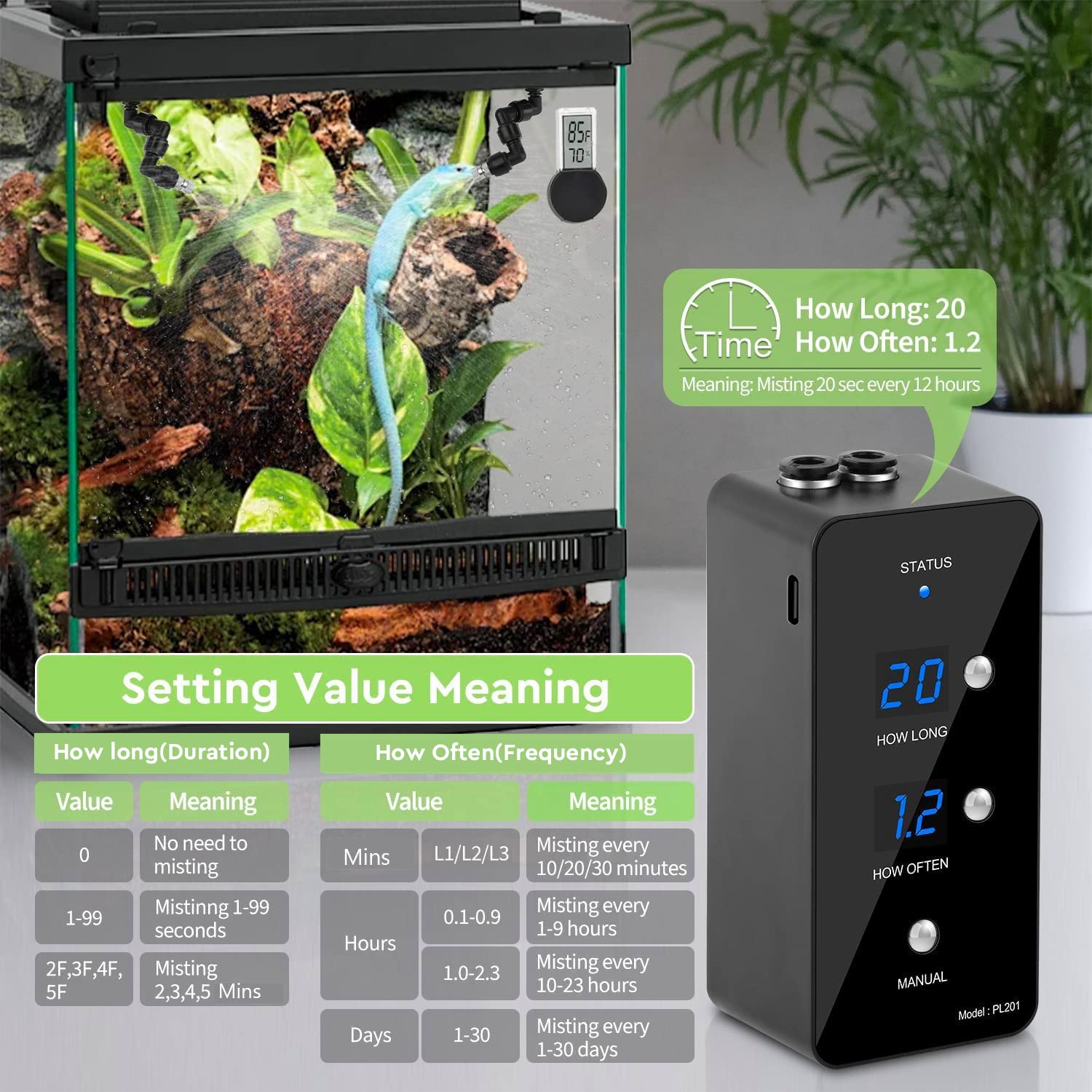 Moistenland DIY installation with 16-foot hose and accessories for customization.
