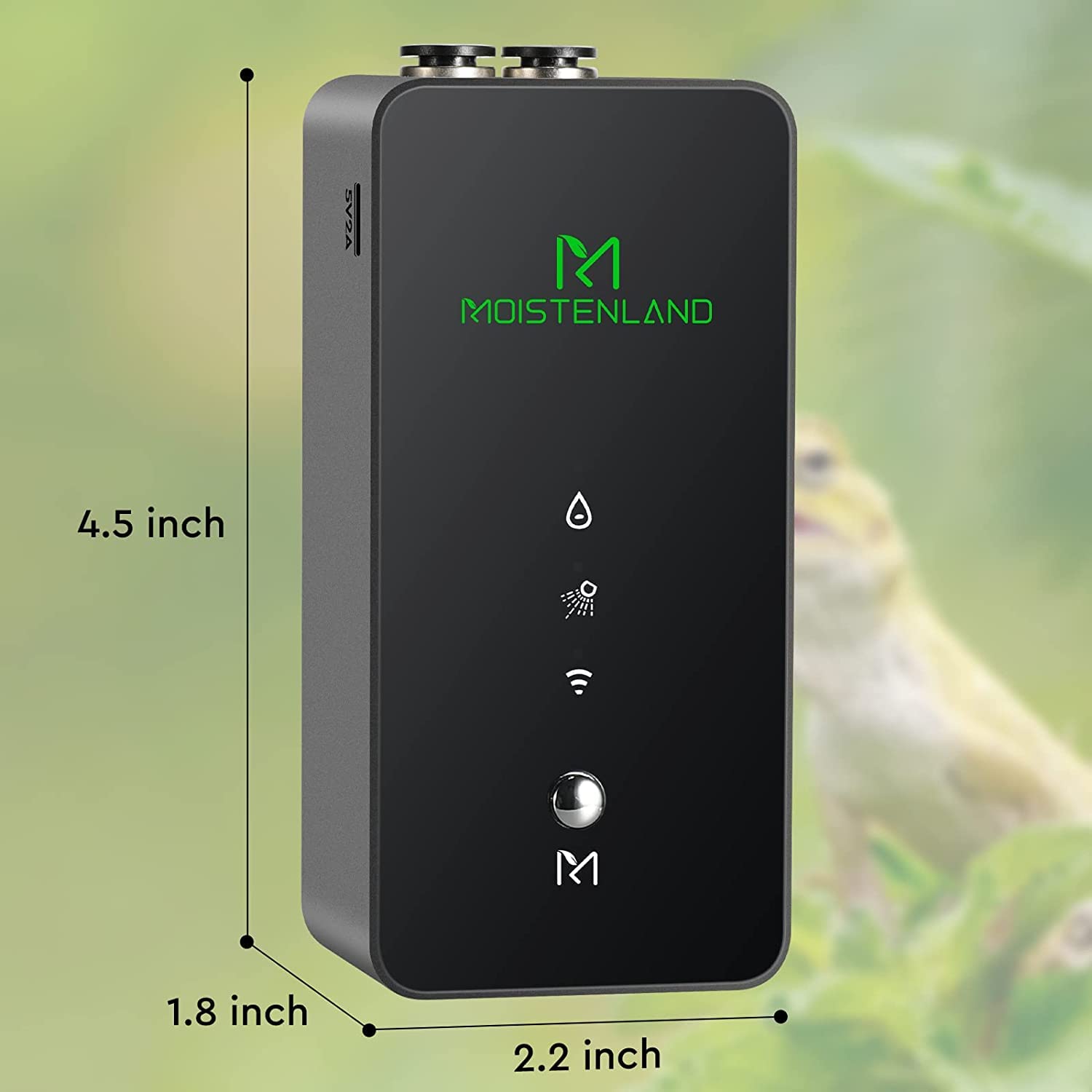 Moistenland Mister turtle enclosure shows reliable humidity for diverse reptile needs.