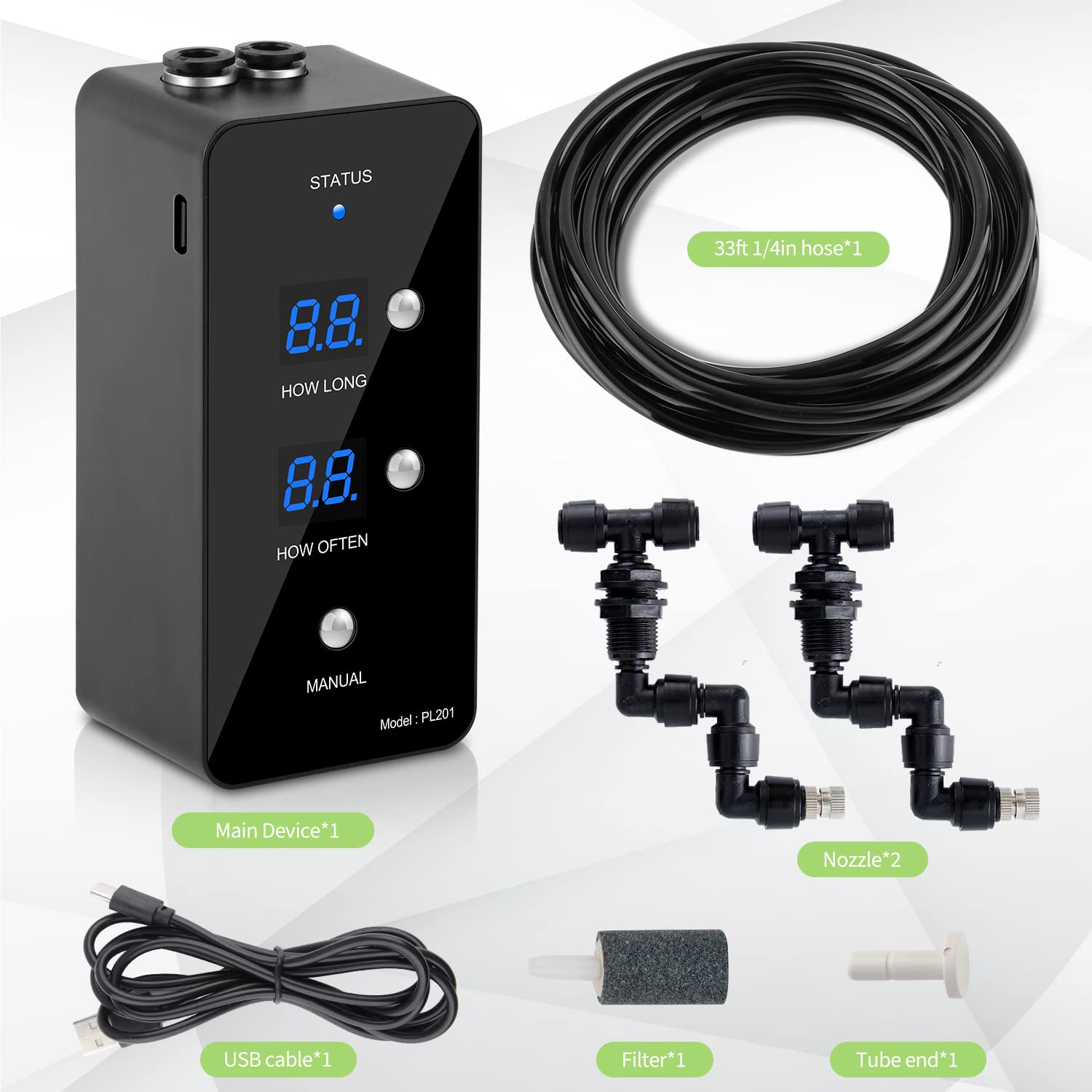 Moistenland misting system compatible with Paludarium and Vivarium setups.