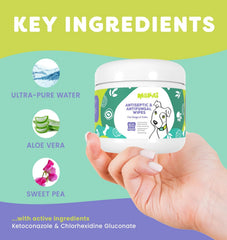 MOKAI wipes packaging close-up shows professional-grade quality.
