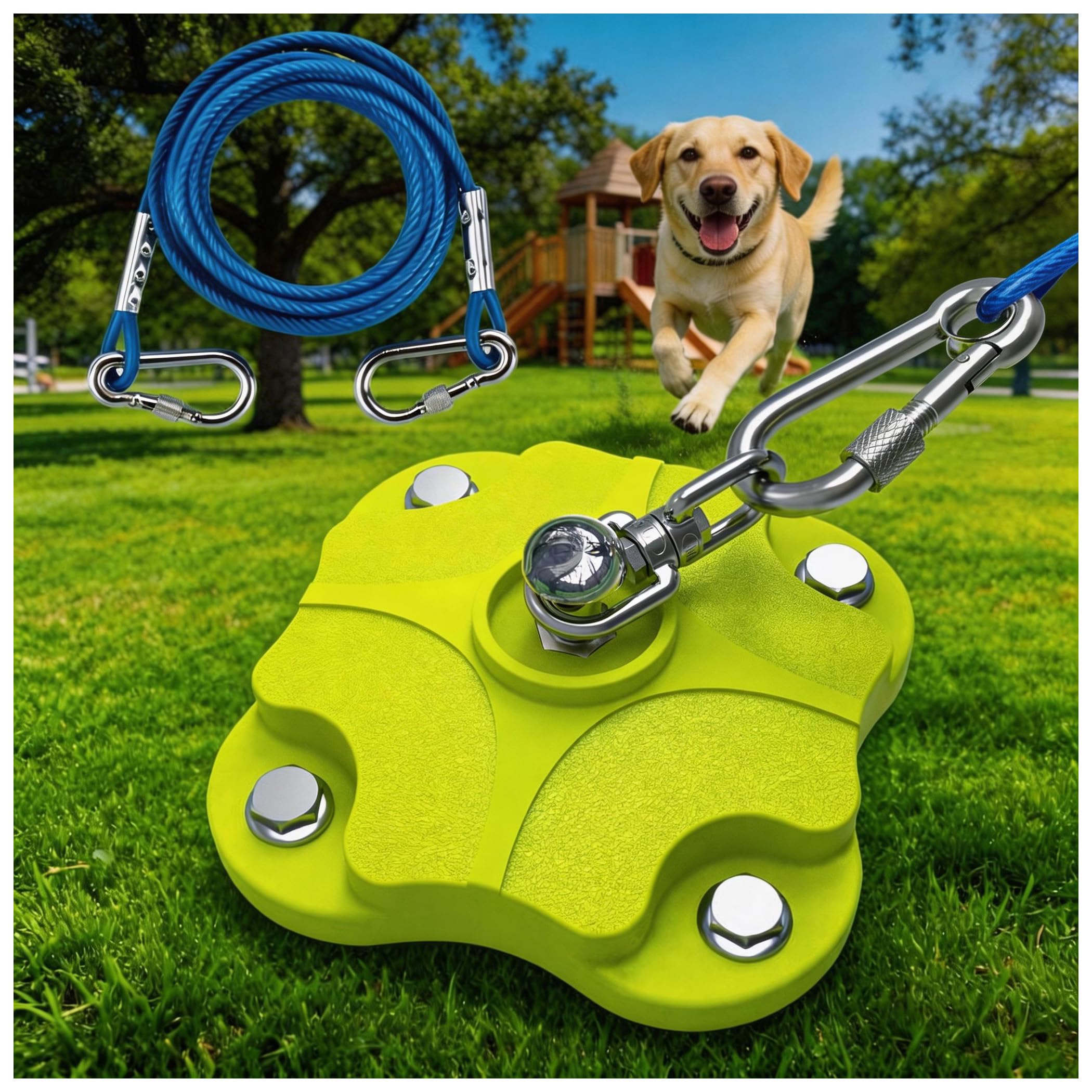 MOLANZ 30ft cable extends reach for safe yard roaming.