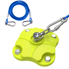 MOLANZ dog tie-out stake base secures your setup in grass and dirt.