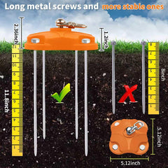 MOLANZ four-leaf ground base with screws grips uneven terrain