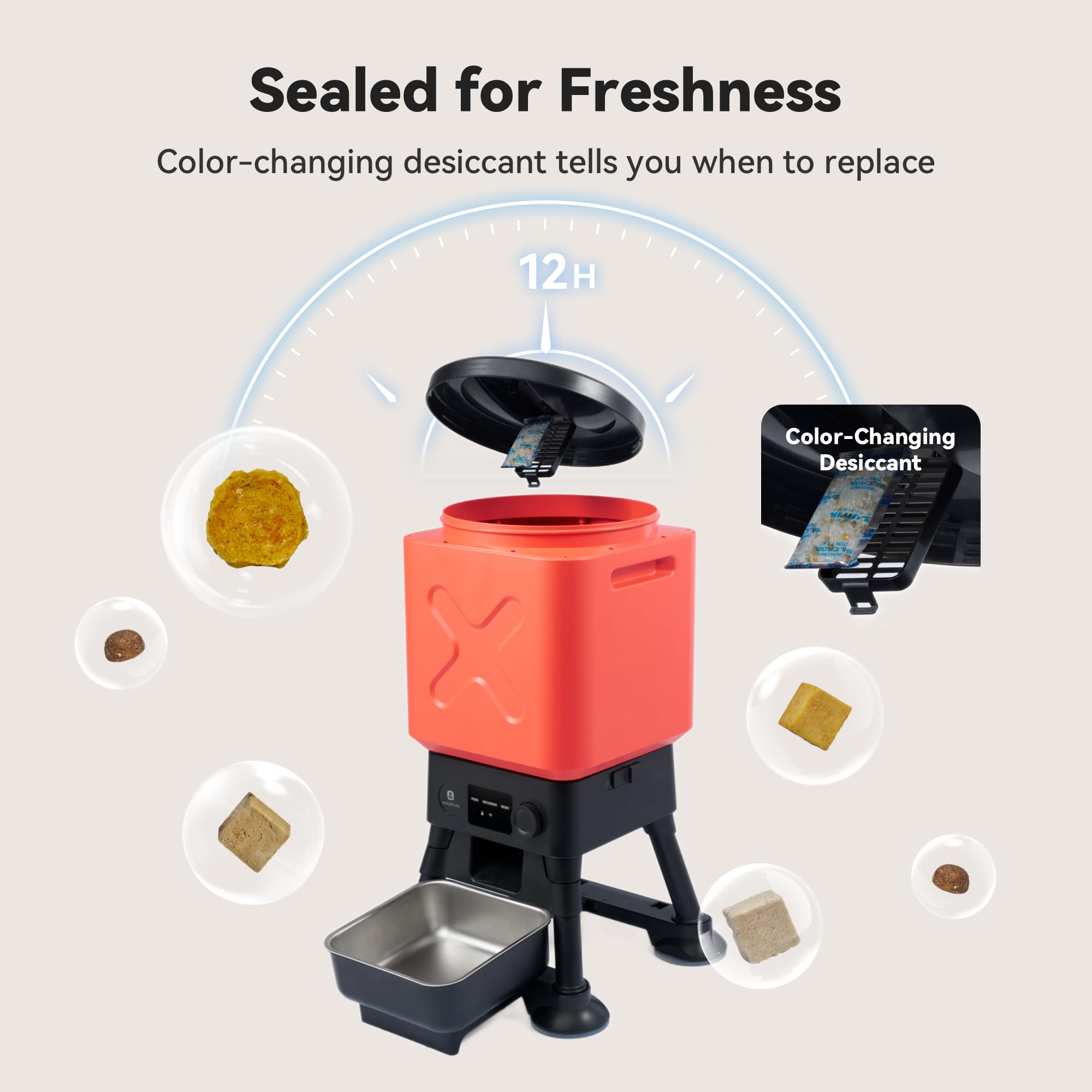 MOLLY&CODY 14L feeder control interface simplifies meal scheduling.