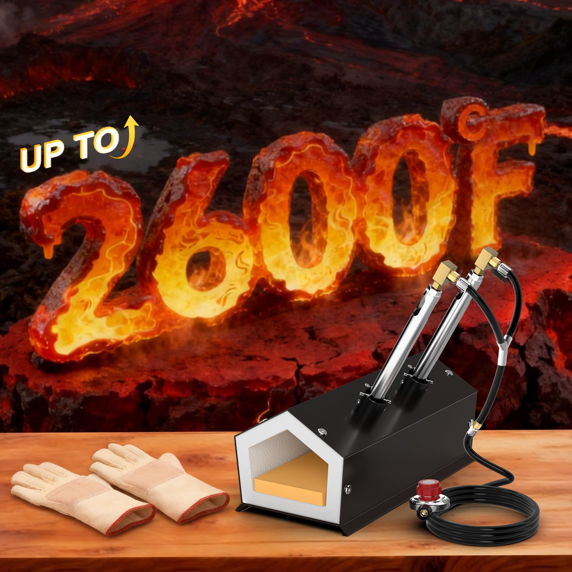Molten Masters ceramic fiber blanket protection adds heat-safe guarding during use