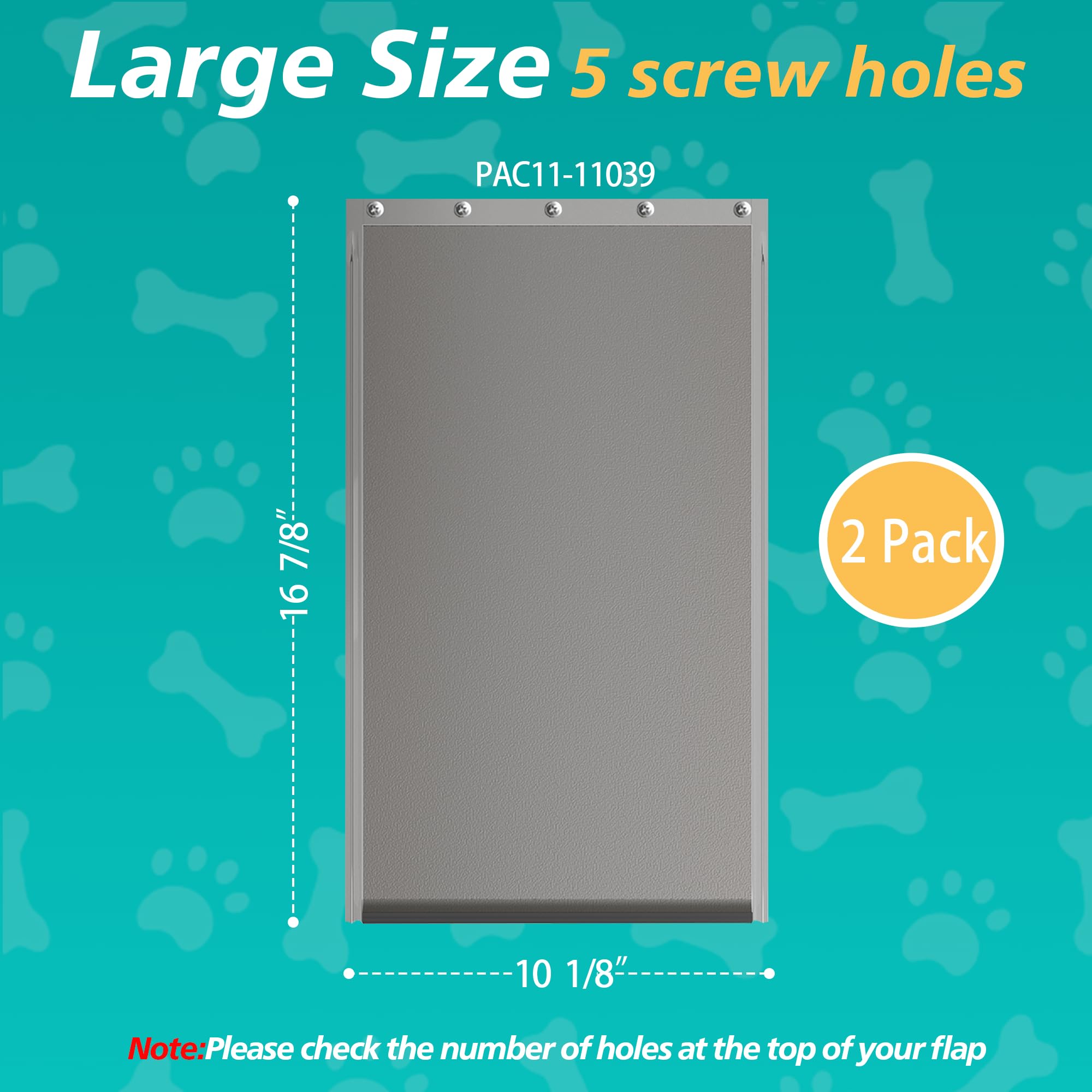 MOLYLY dog door flap with screws enables quick, tool-free replacement.