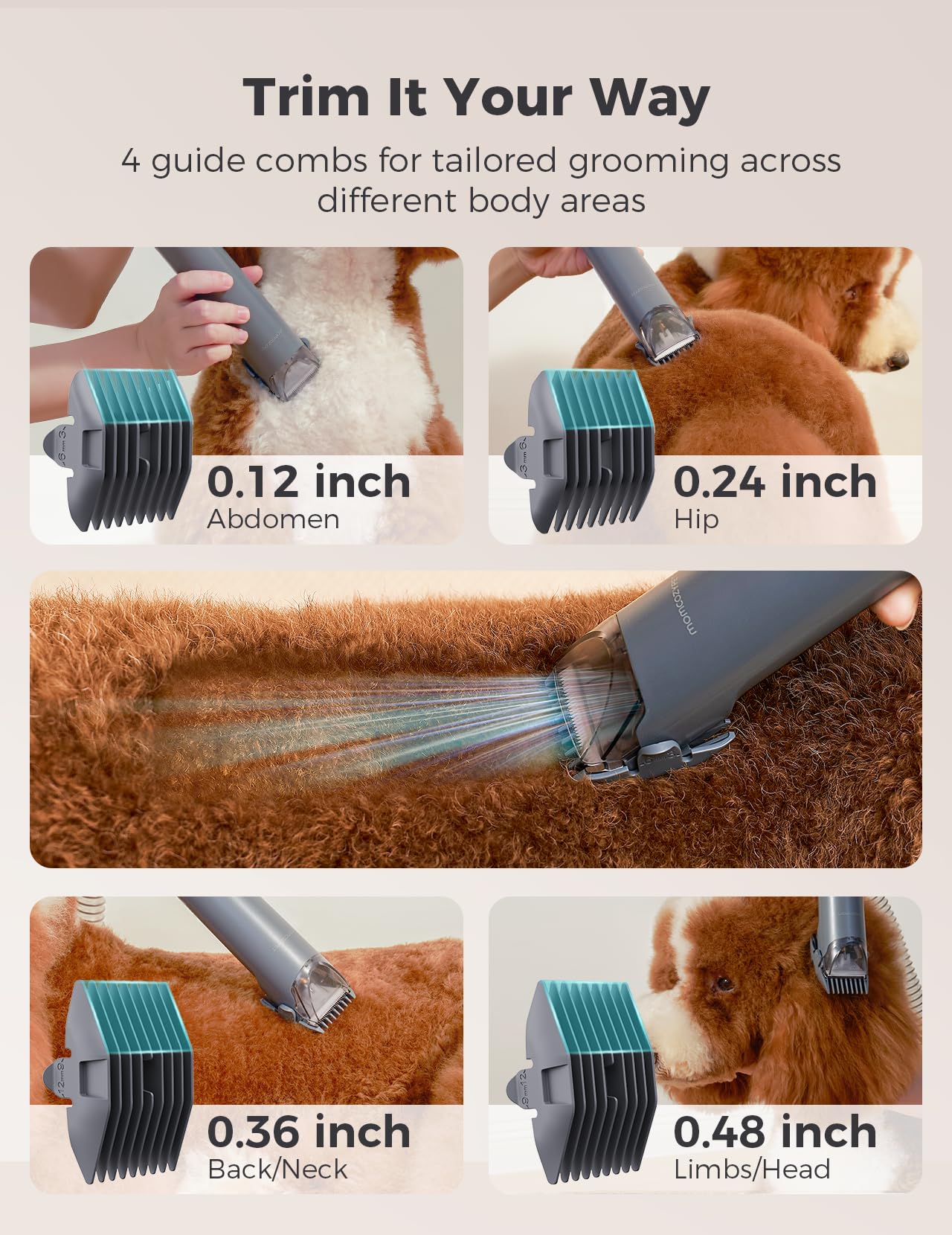 MomcozyPet FurEase all-in-one attachments for versatile grooming tasks