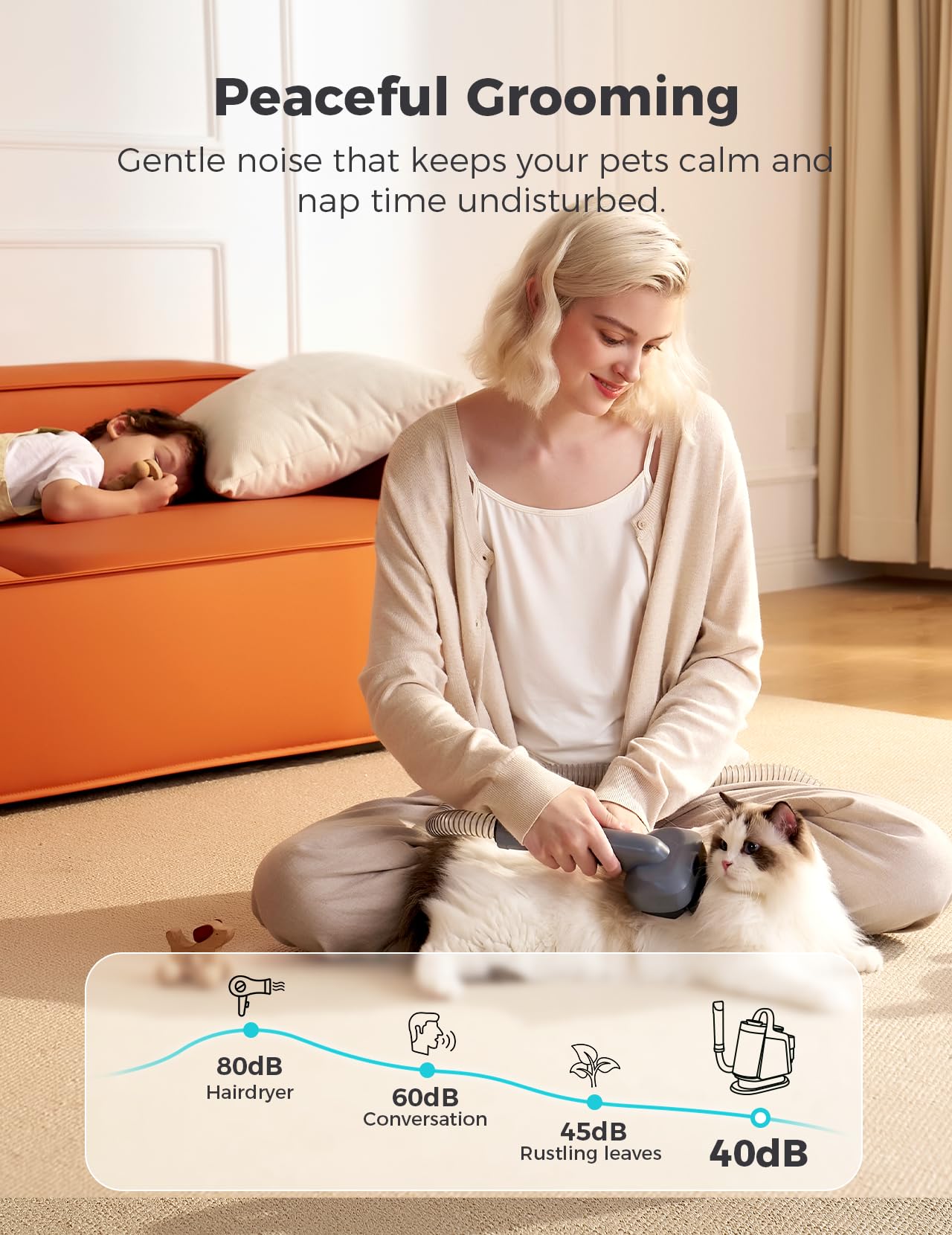 MomcozyPet FurEase cordless grooming with up to three hours of use
