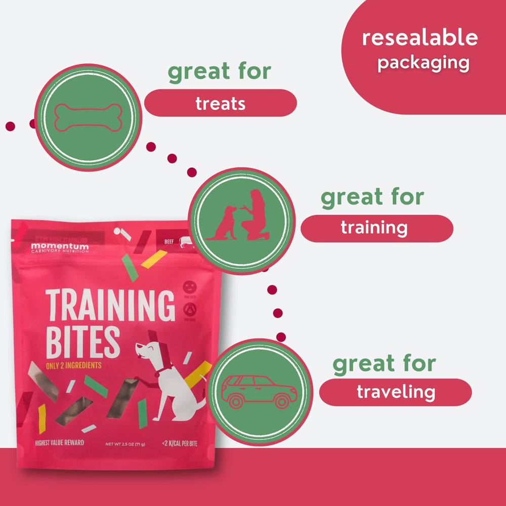 Momentum Carnivore Training Bites for daily rewards and chew satisfaction