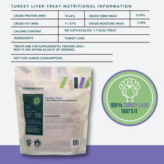 Momentum Carnivore Turkey Liver treats close-up shows crisp, high-protein nutrition.