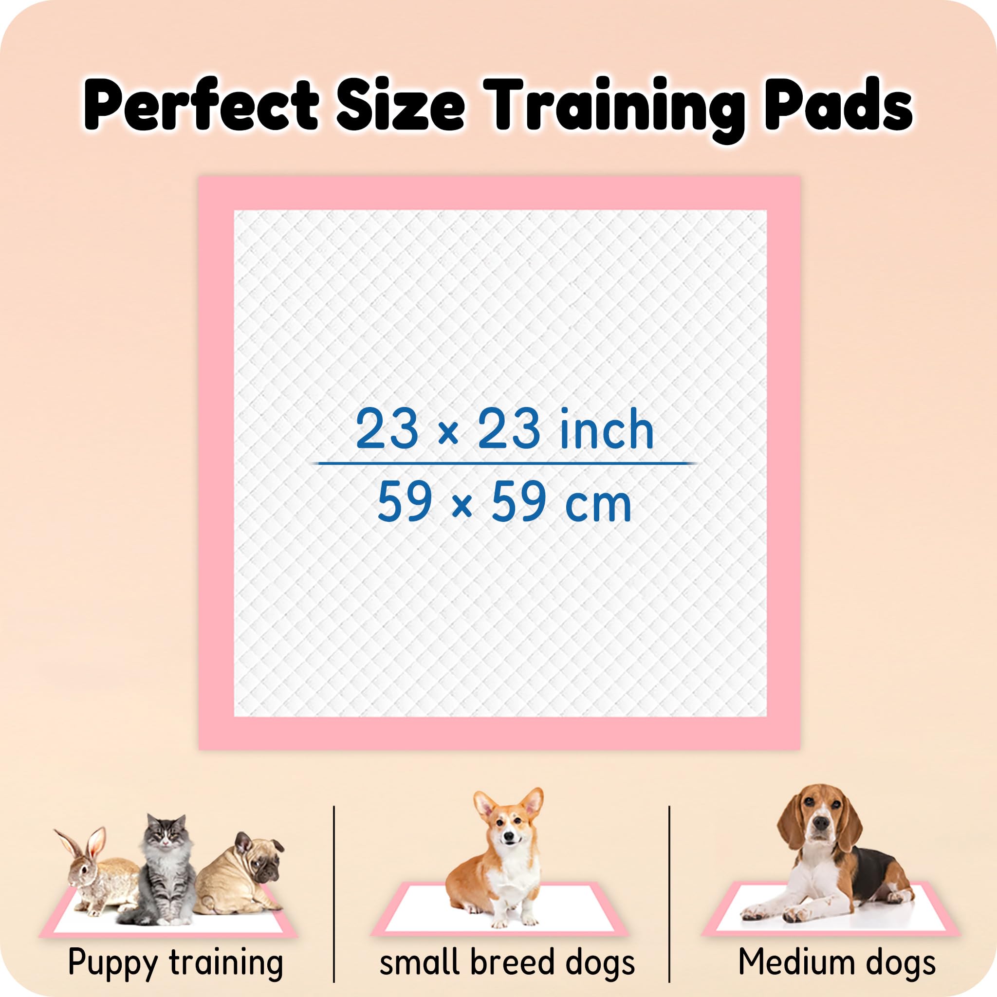 MoMoCo Pink Puppy Pads 23x23 pink color aids urine color observation.