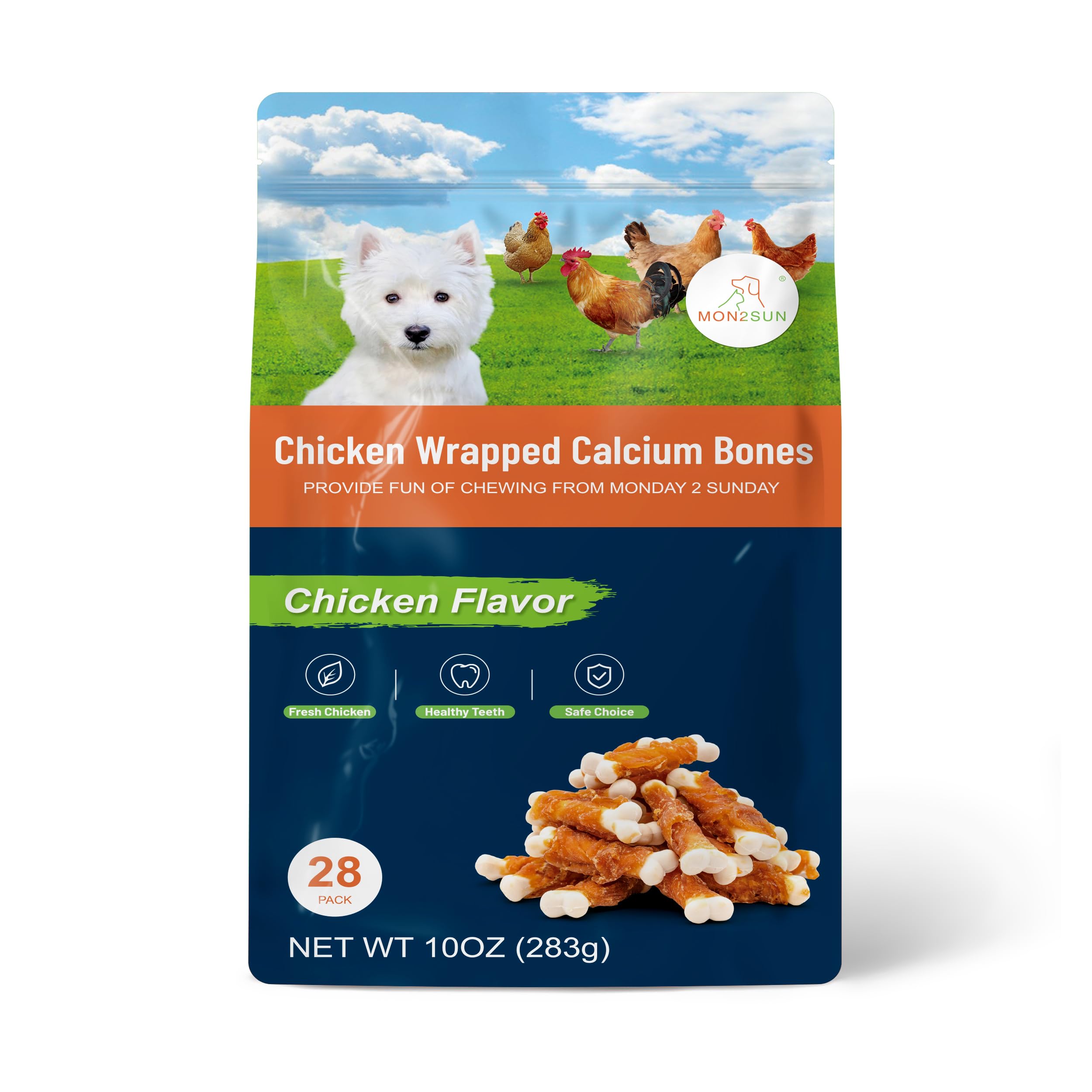 MON2SUN 28-count value pack for puppies and small dogs.