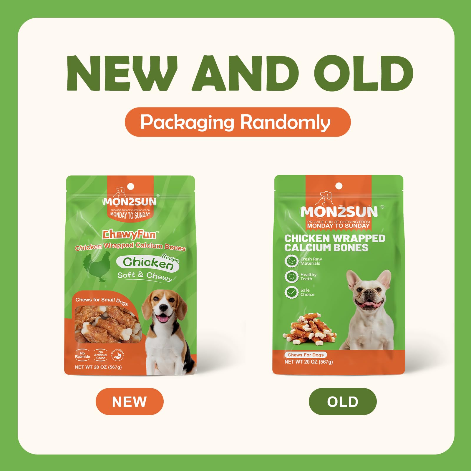 MON2SUN chicken breast wrapped calcium bone chew for small breeds