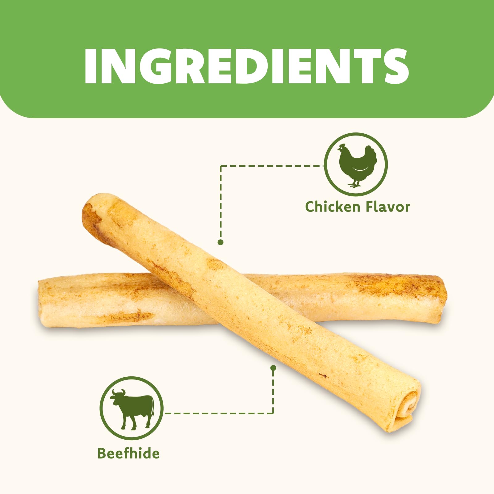 MON2SUN chicken-flavor twists as a chew-time reward for puppies
