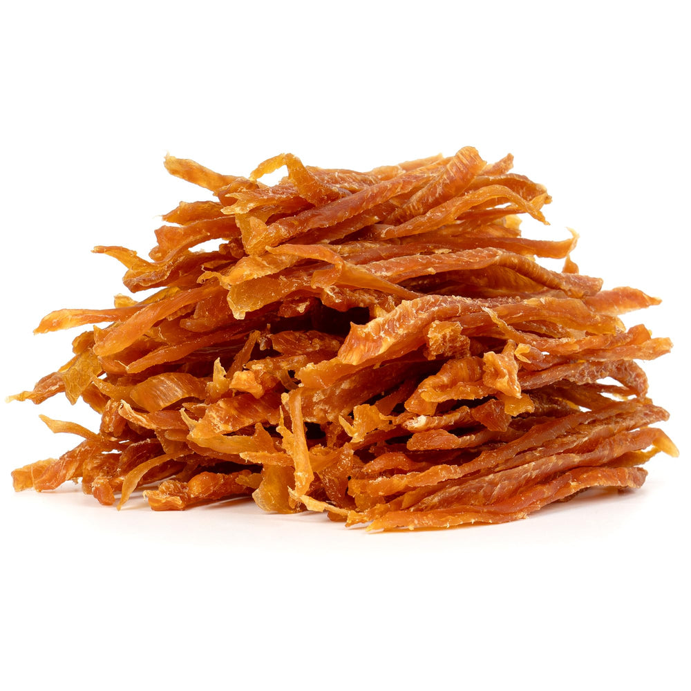 MON2SUN chicken jerky treats pack showing savory aroma for dogs.