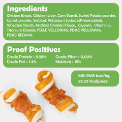 Chicken-wrapped mini knot bones designed for small-breed chewers