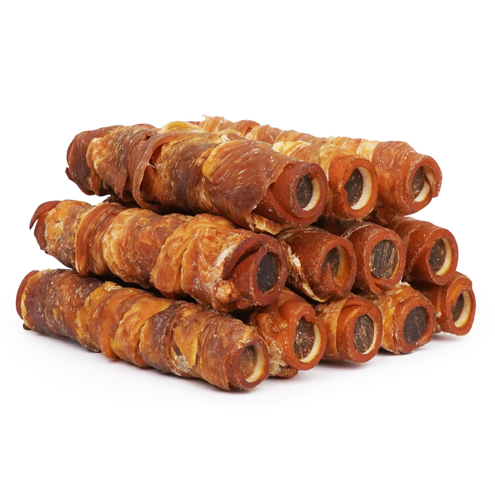 MON2SUN chicken-wrapped smoked rawhide roll, 5-inch chew for small to medium dogs.
