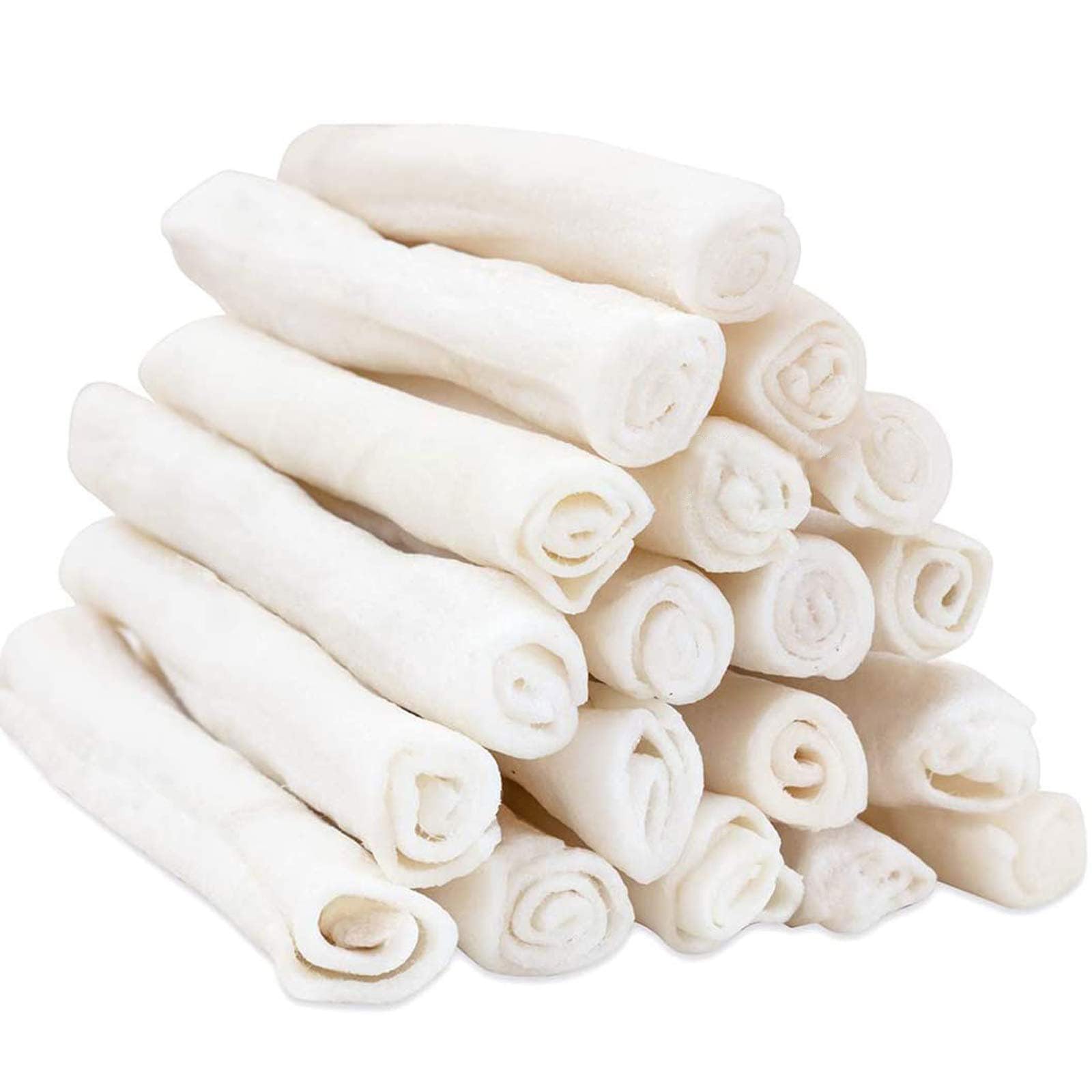 MON2SUN dog rawhide roll twist 6.5 inch for puppies and small dogs, durable chew