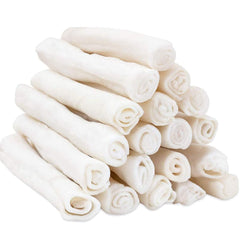 MON2SUN dog rawhide roll twist 6.5 inch for puppies and small dogs, durable chew