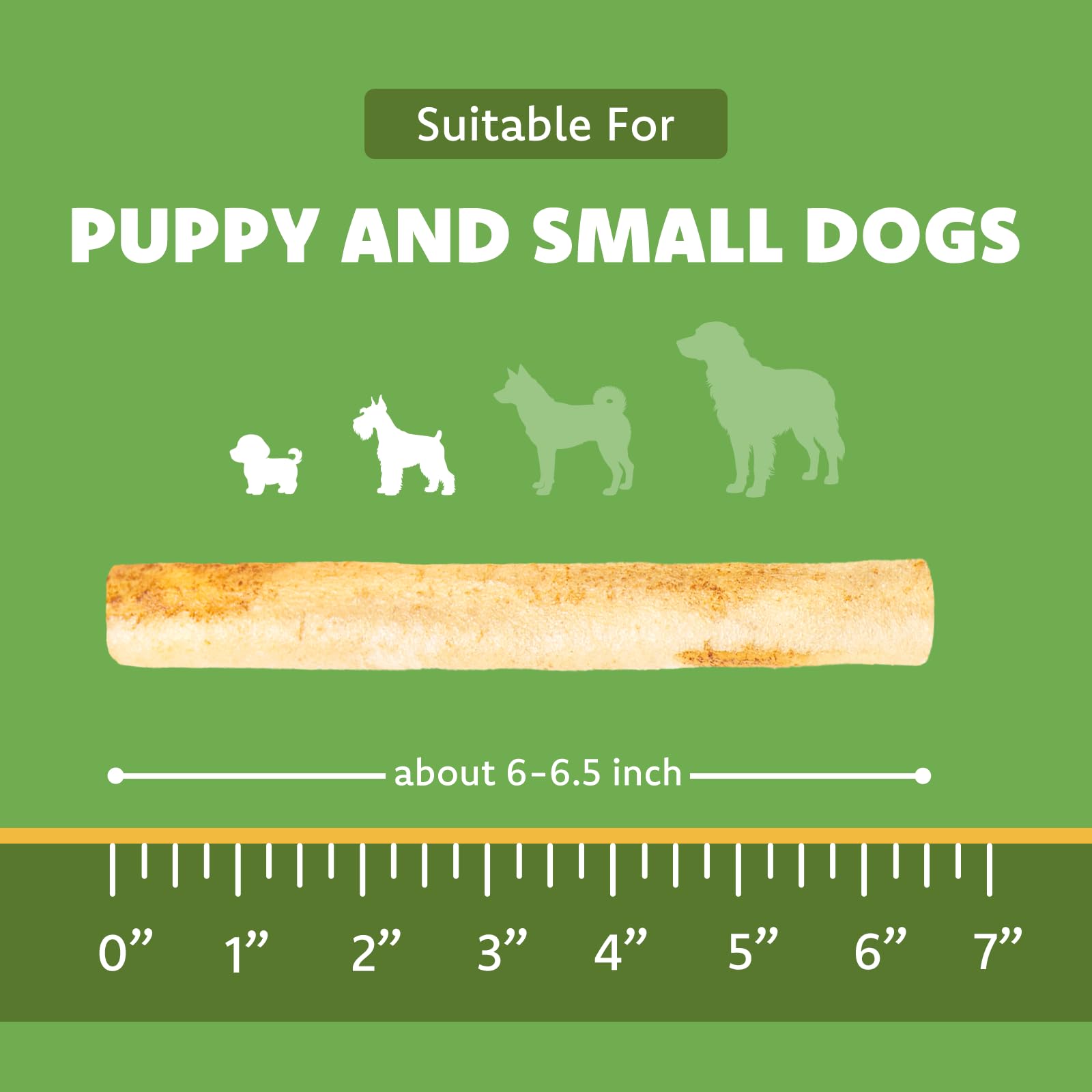 MON2SUN rawhide rolls chicken flavor 6.5-inch bite for small dogs
