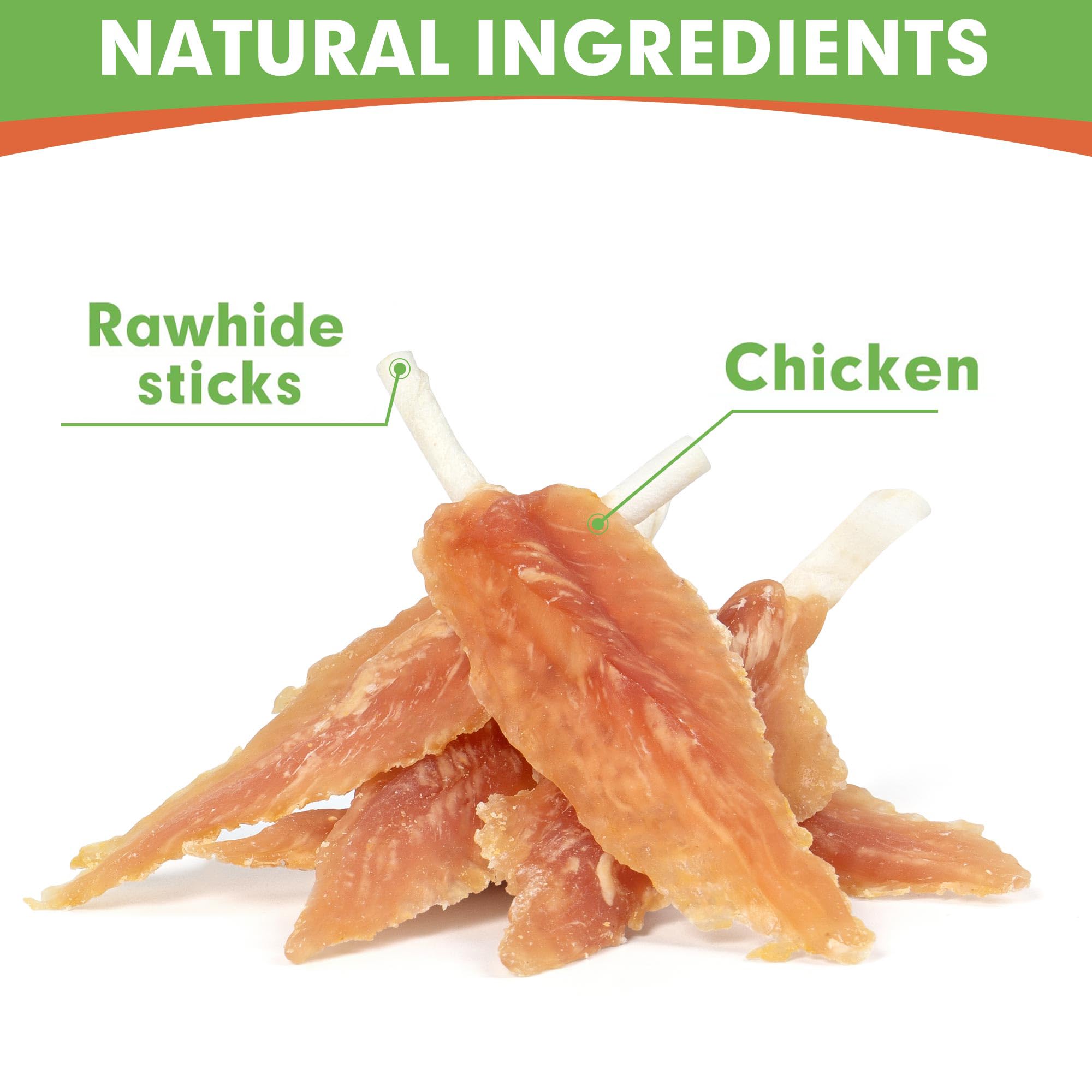 MON2SUN real-chicken-breast wrapped texture highlights natural ingredients for small dogs