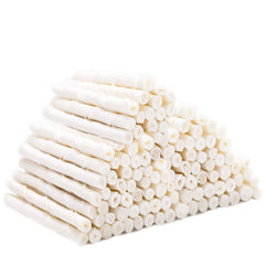 MON2SUN dog rawhide twist sticks 5in front view for safe chewing and fun