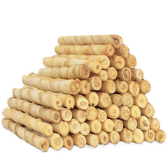 MON2SUN dog rawhide twist sticks 5-inch pack for extended chewing sessions.