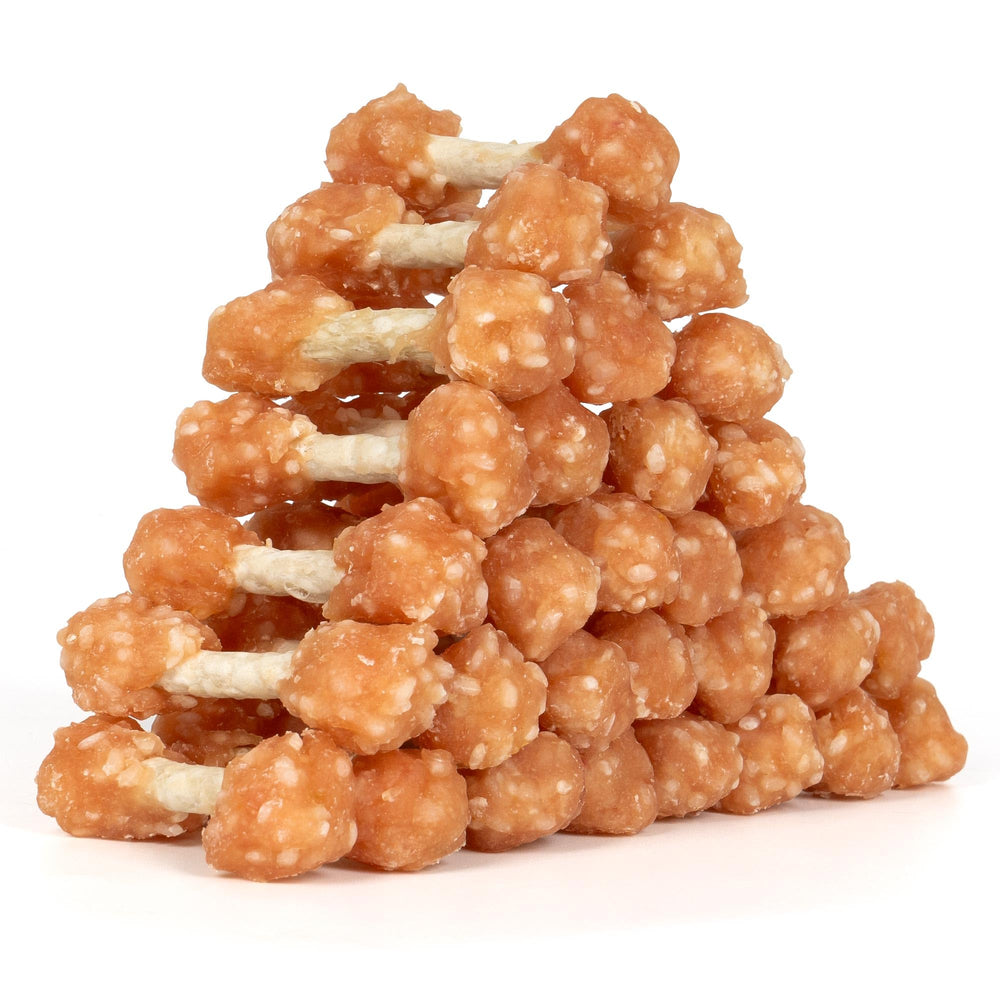 MON2SUN dog treats 16oz package highlights a crunchy, chicken-based snack for small dogs.