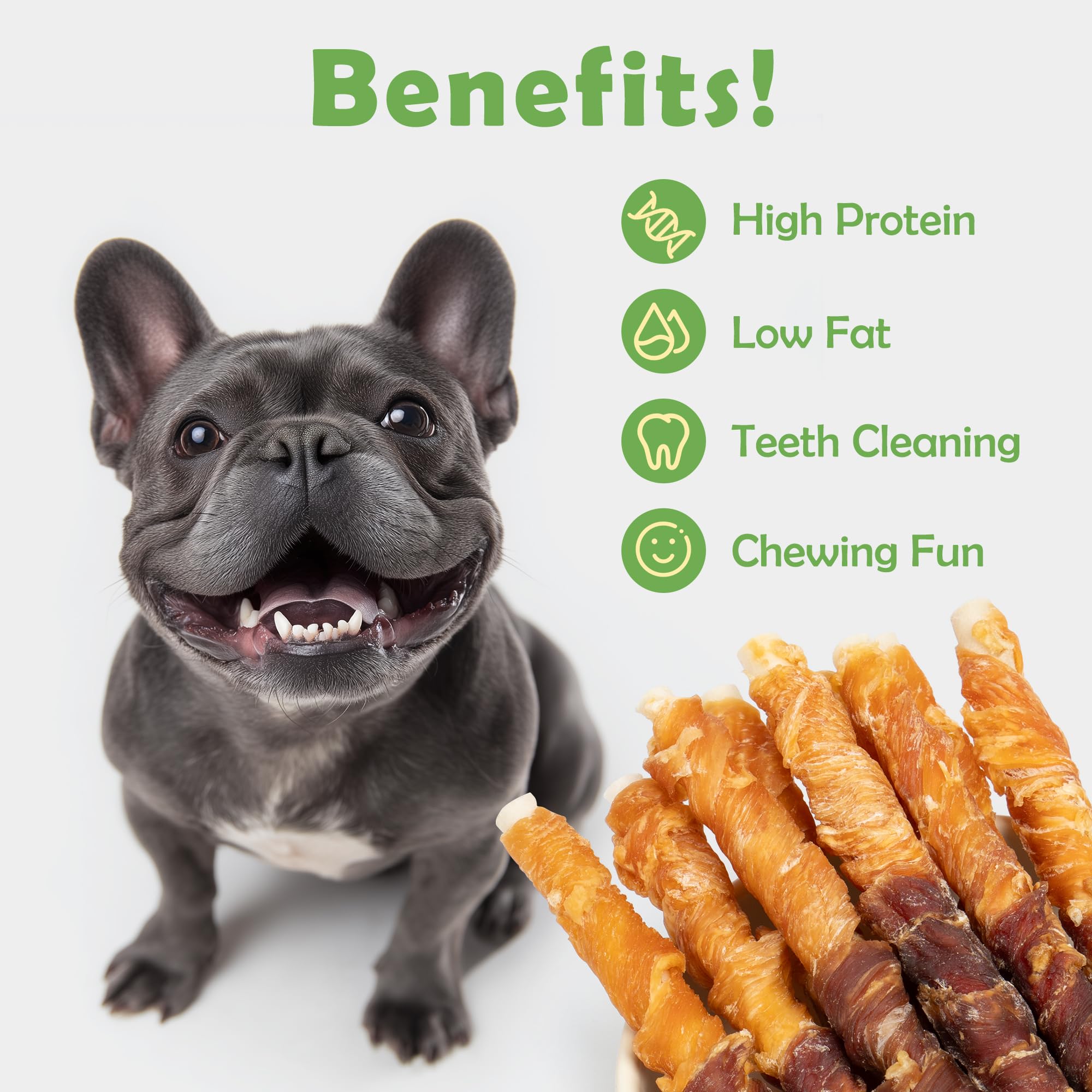 MON2SUN teeth-cleaning action shows active chewing for potential dental benefits.