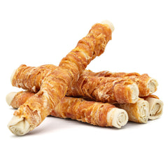 MON2SUN 9-inch chicken-wrapped rawhide roll for longer chews