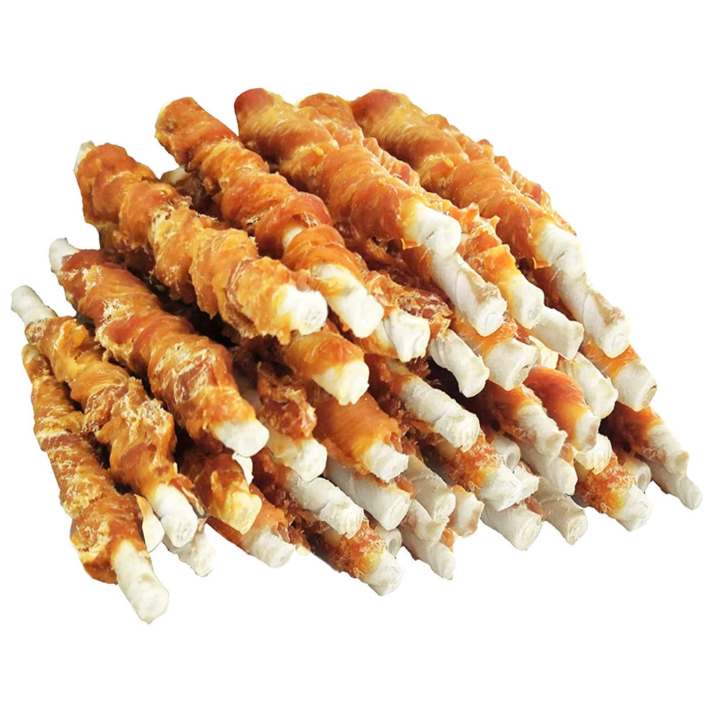 MON2SUN Dog Treats rawhide twist sticks 5in pack — durable chew for small dogs
