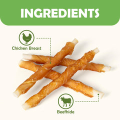 MON2SUN Dog Treats textured-chew surface engages teething small dogs during play