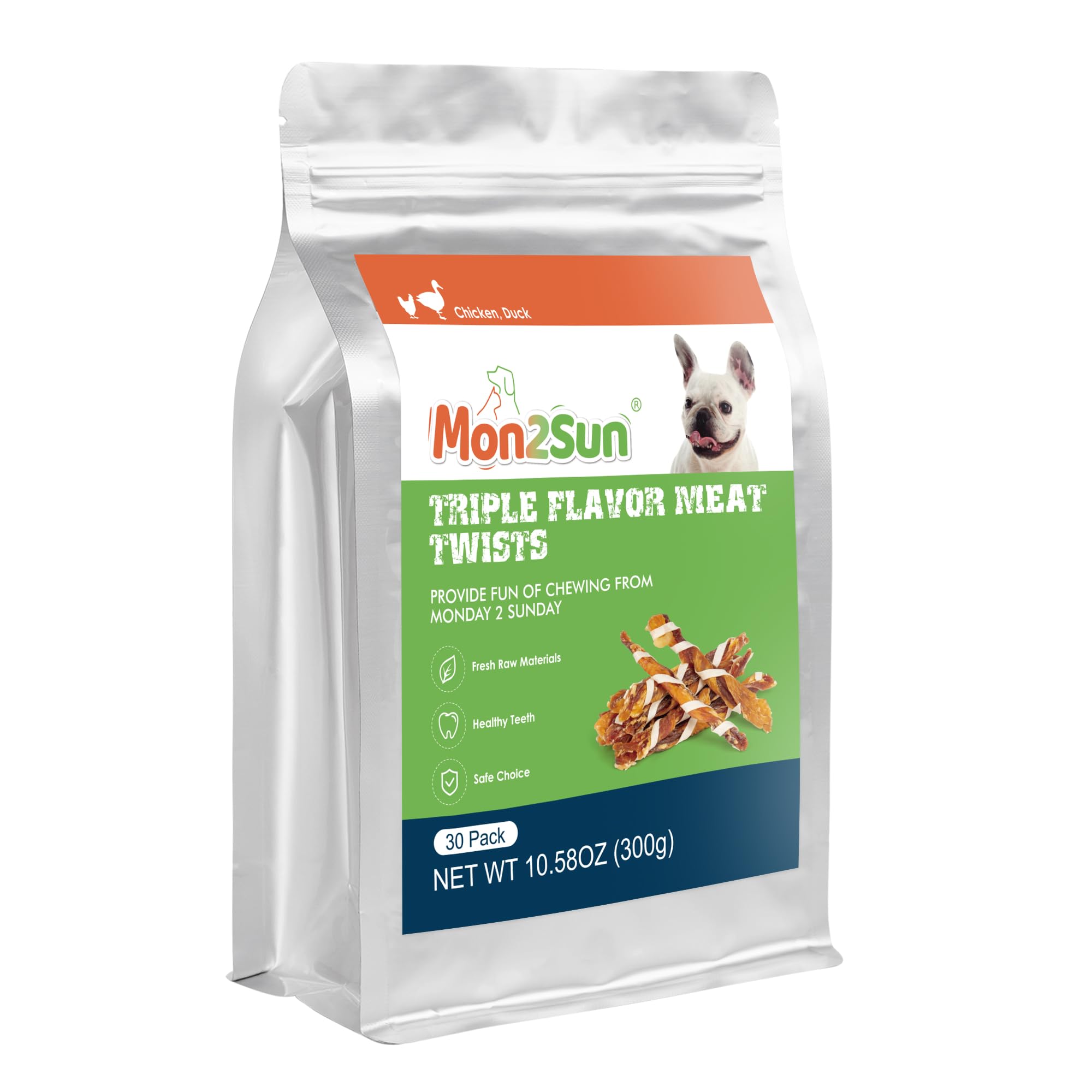 MON2SUN close-up reveals twisted texture for longer chews.