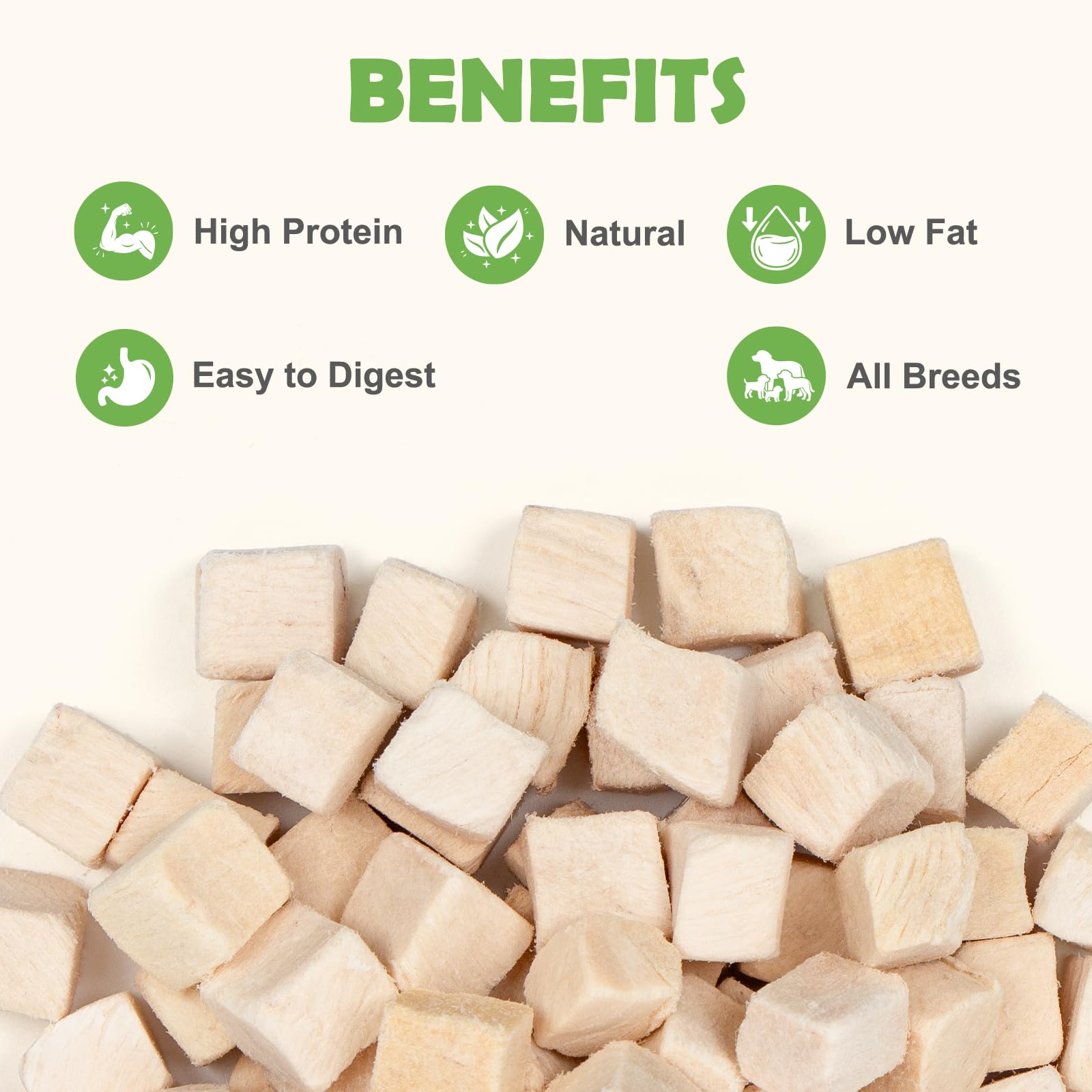 MON2SUN freeze-dried chicken toppers crumble easily over meals.