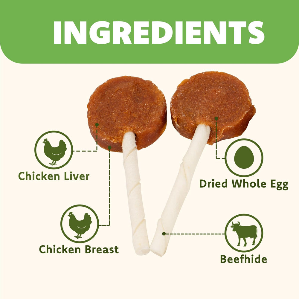 MON2SUN Lollipop Treats rawhide twist detail highlighting a long-lasting chew.