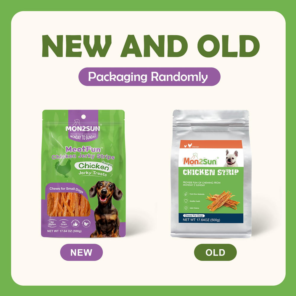 Medium dog treat pieces from MON2SUN chicken jerky.