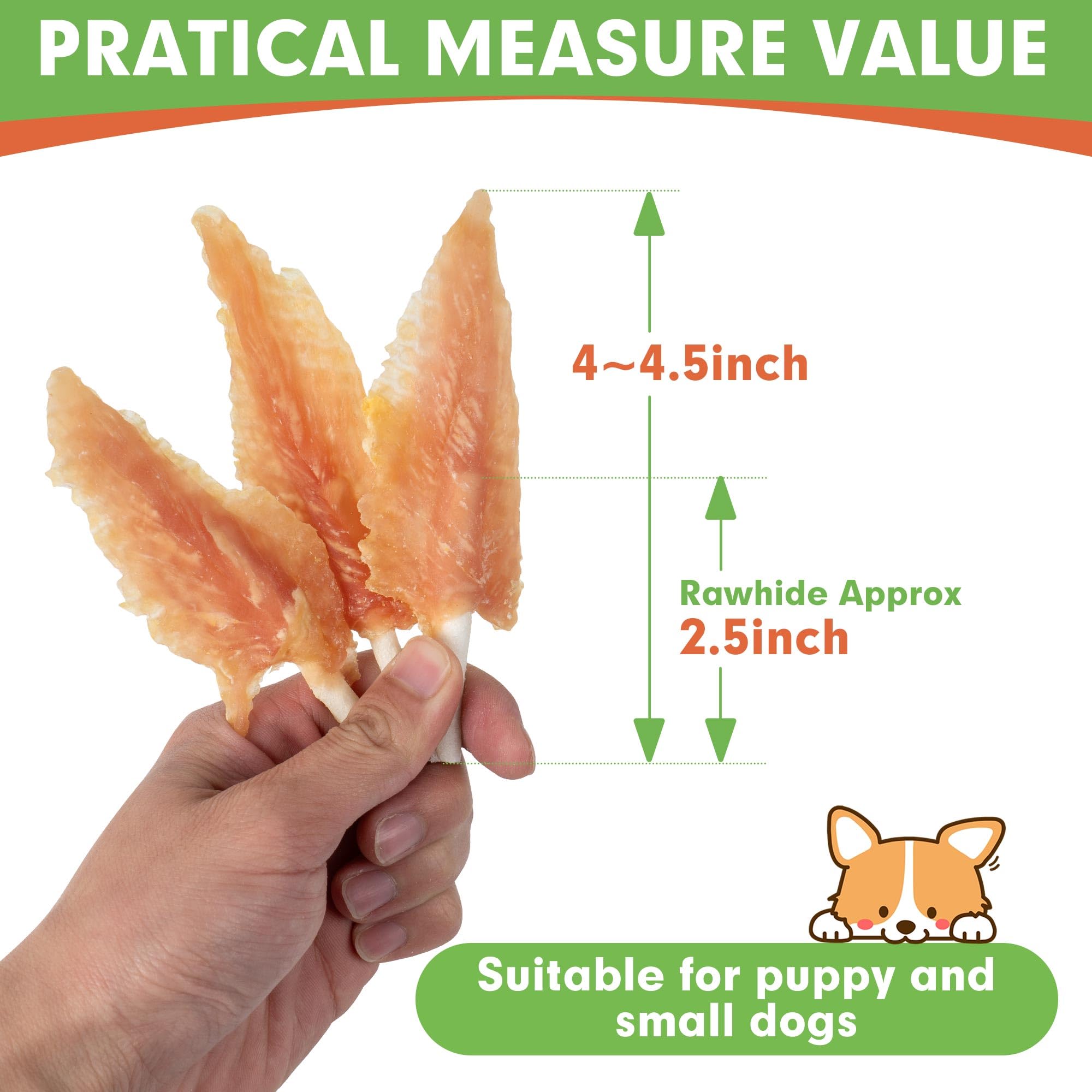 MON2SUN natural ingredients chew emphasizing chicken breast wrap detail.
