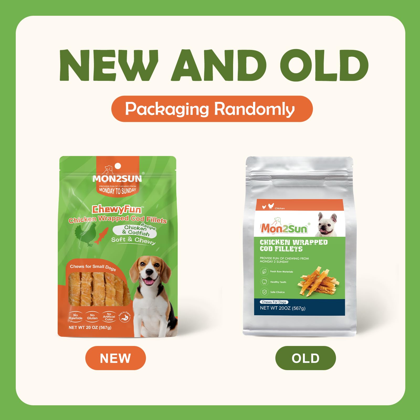 MON2SUN omega-3 cod fillets may support a healthier coat and skin.
