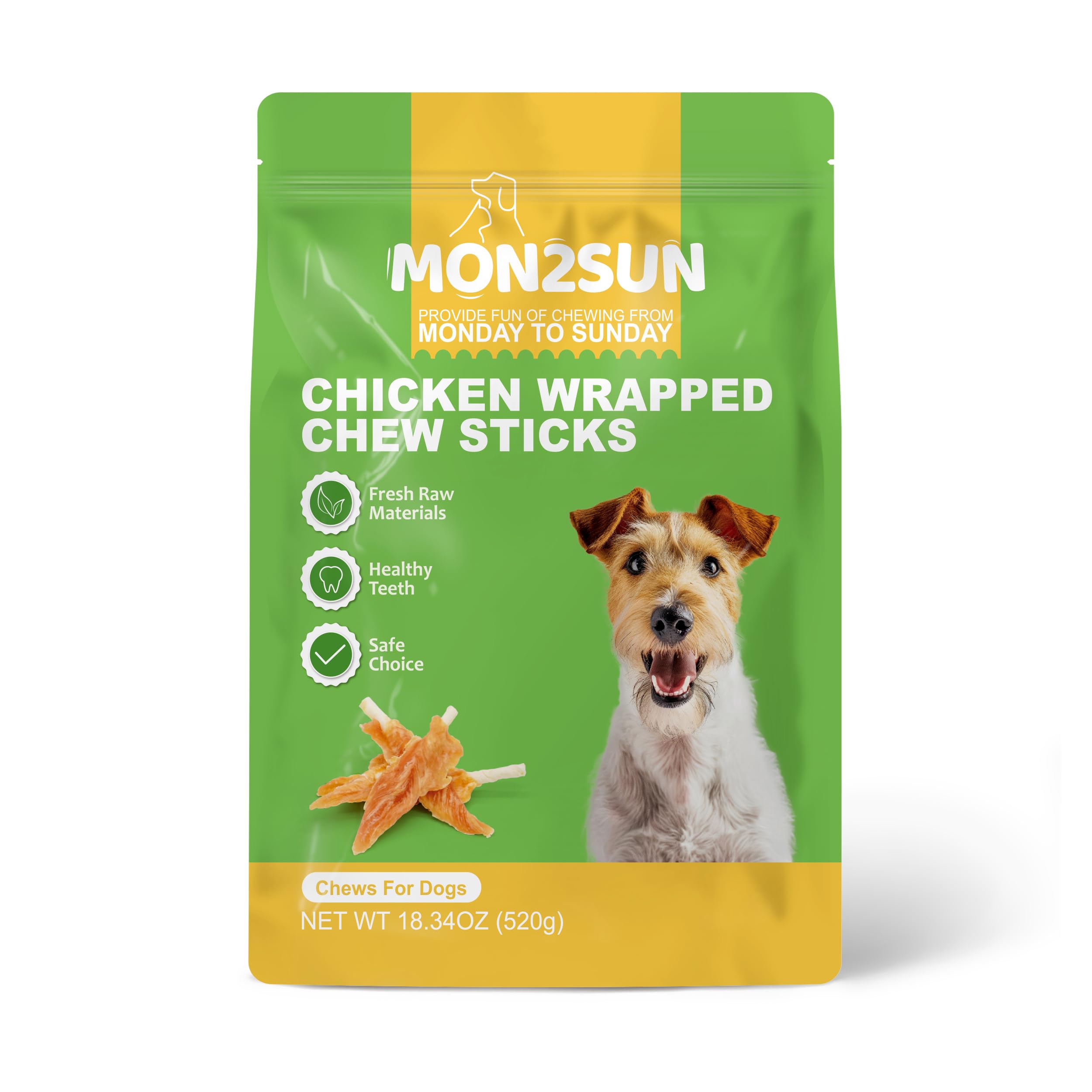 MON2SUN packaged 18-34-ounce chews indicating value.