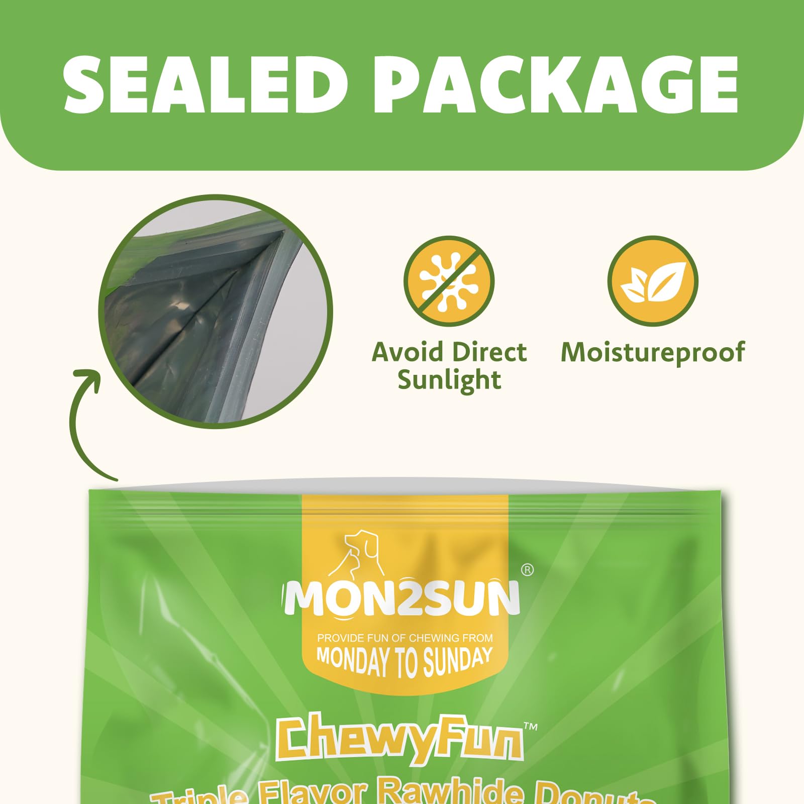 MON2SUN packaging seal image showcases safety and quality.
