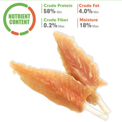 MON2SUN puppy-friendly chew shown for safe, low-fat protein option.