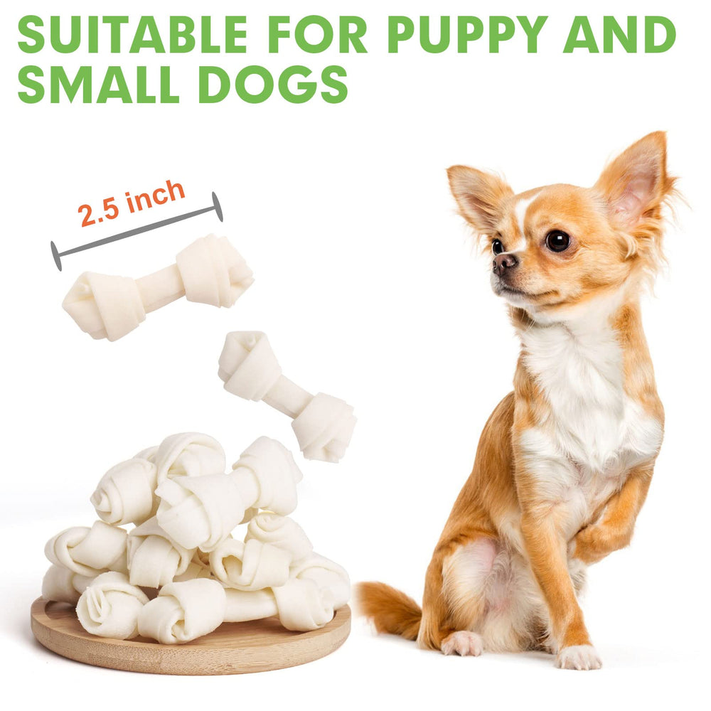 MON2SUN puppy-friendly rawhide bones in bulk pack image