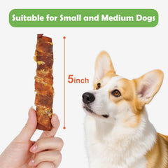 MON2SUN rawhide chew with chicken liver filling, ideal for extended chews.